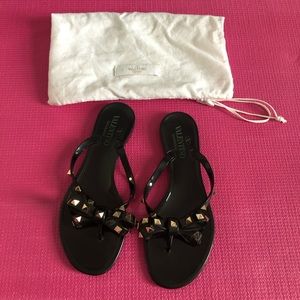 Valentino Garavani Rockstud PVC Jelly Thong Sandal